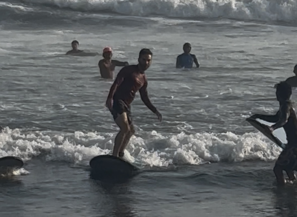 Brandon surfing